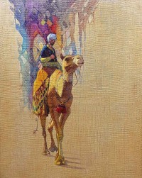 Tariq Mahmood, 36 x 48, Oil on Jute, Figurative Painting, AC-TMD-028